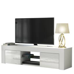 Creative Furniture Loom TV Unit 130cm - White with Gloss Doors - thumbnail 8