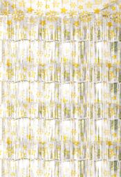 Netagon Shimmer Tinsel Curtain Christmas Snow Design 2.5M x 1M Yellow - thumbnail 7