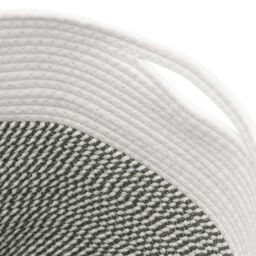 Berkfield Home Storage Basket Grey & White √ò40x35 cm Cotton - Size: 40x35 cm - thumbnail 6