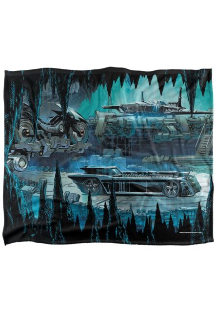 Batman Blanket, 152x127 cm, Batcave Silky Touch Super Soft Throw Blanket in White - Size: 152x127 cm - image 1