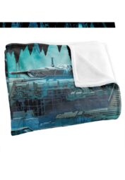 Batman Blanket, 152x127 cm, Batcave Silky Touch Super Soft Throw Blanket in White - Size: 152x127 cm - thumbnail 3
