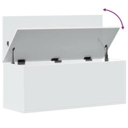 Berkfield Home Storage Box White 90x35x35 cm Engineered Wood - Size: 90 x 35 x 35 cm - thumbnail 8