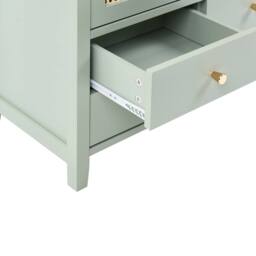 Wyld and Coco Boho Shoe Storage Cabinet Mint Green - 4 Drawers 3 Shelves - thumbnail 7