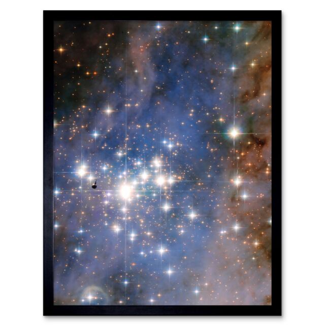 Artery8 Hubble Space Telescope Image Trumpler 14 Large Luminous Blue Stellar Cluster In Milky Way Starbirth Region w/ Small Dark Knot Gas Laced w/ - image 1