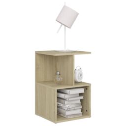 Berkfield Home Bedside Cabinets 2 pcs Sonoma Oak 35x35x55 cm Engineered Wood in Brown - Size: 35 x 35 x 55 cm - thumbnail 3