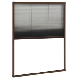 Berkfield Home Plisse Insect Screen for Windows Aluminium Brown 60x80 cm - thumbnail 4