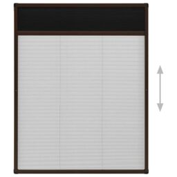 Berkfield Home Plisse Insect Screen for Windows Aluminium Brown 60x80 cm - thumbnail 5