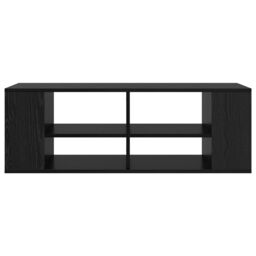 Berkfield Home TV Cabinet Black oak 102 x 35 x 35 cm Engineered wood - thumbnail 5