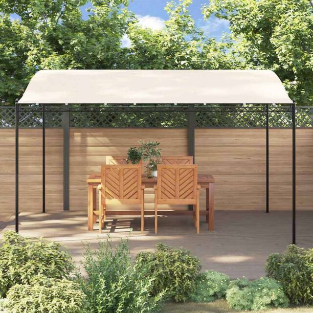 Berkfield Home Regardless Canopy Cream 4x3 m 180 g/m ² Fabric & Steel in Beige - image 1