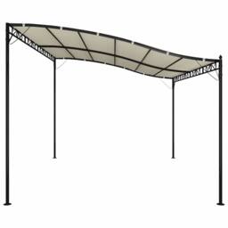Berkfield Home Regardless Canopy Cream 4x3 m 180 g/m ² Fabric & Steel in Beige - thumbnail 5