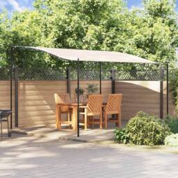 Berkfield Home Regardless Canopy Cream 4x3 m 180 g/m ² Fabric & Steel in Beige - thumbnail 2