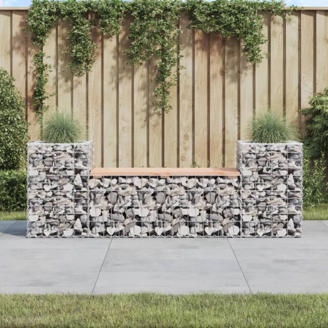 Berkfield Home Garden Bench Gabion Design 183x41x60.5 cm Solid Wood Douglas in Brown - image 1
