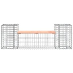 Berkfield Home Garden Bench Gabion Design 183x41x60.5 cm Solid Wood Douglas in Brown - thumbnail 3