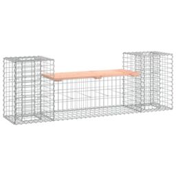 Berkfield Home Garden Bench Gabion Design 183x41x60.5 cm Solid Wood Douglas in Brown - thumbnail 2