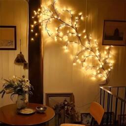 Kelvenix Warm White 6FT Solar Willow Vine Fairy String Lights Garden - Size: 0.6m2 - thumbnail 3