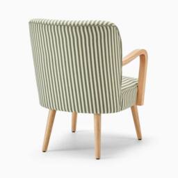 FurnitureboxUK Sylvie Accent Chair with Oak Effect Legs in Green - thumbnail 5