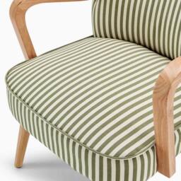 FurnitureboxUK Sylvie Accent Chair with Oak Effect Legs in Green - thumbnail 7