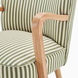 FurnitureboxUK Sylvie Accent Chair with Oak Effect Legs in Green - thumbnail 6