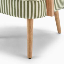 FurnitureboxUK Sylvie Accent Chair with Oak Effect Legs in Green - thumbnail 8