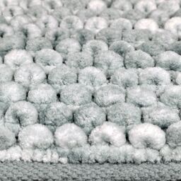 Allure Bath Fashions Marl Chunky Bobble Pedestal Toilet Mat Non Slip in Light Grey - thumbnail 2