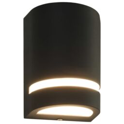 Berkfield Home Outdoor Wall Lights 2 pcs 35 W Black Half-round - thumbnail 2