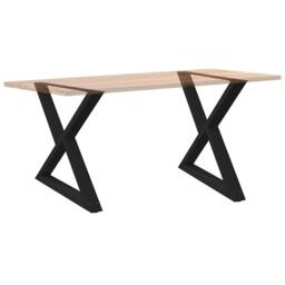 Berkfield Home Dining Table Legs 2 pcs Black 90x(72-73.3) cm Steel - thumbnail 8