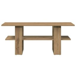 Berkfield Home Coffee Table Artisan Oak 102x55x42 cm Engineered Wood in Brown - Size: 102 x 55 x 42 cm - thumbnail 4