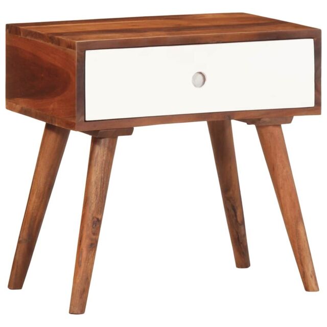 Berkfield Home Side Table 45x30x45 cm Solid Wood Acacia in Brown - Size: 45 x 30 x 45 cm - image 1
