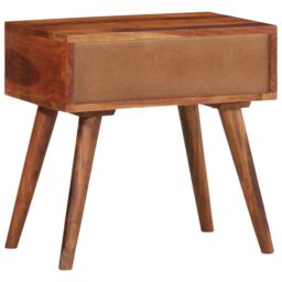 Berkfield Home Side Table 45x30x45 cm Solid Wood Acacia in Brown - Size: 45 x 30 x 45 cm - thumbnail 5