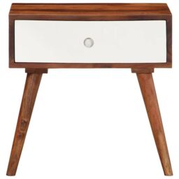 Berkfield Home Side Table 45x30x45 cm Solid Wood Acacia in Brown - Size: 45 x 30 x 45 cm - thumbnail 3