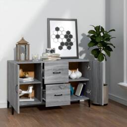 Berkfield Home Sideboard Grey Sonoma 100x36x60 cm Engineered Wood - Size: 100 x 36 x 60 cm - thumbnail 1