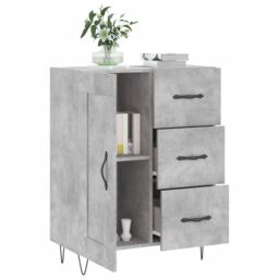 Berkfield Home Sideboard Concrete Grey 69.5x34x90 cm Engineered Wood - thumbnail 4