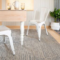 Kukoon Beige Trellis Outdoor, Garden & Patio Area Rug in Grey - Size: 120 cm x 170 cm - thumbnail 3