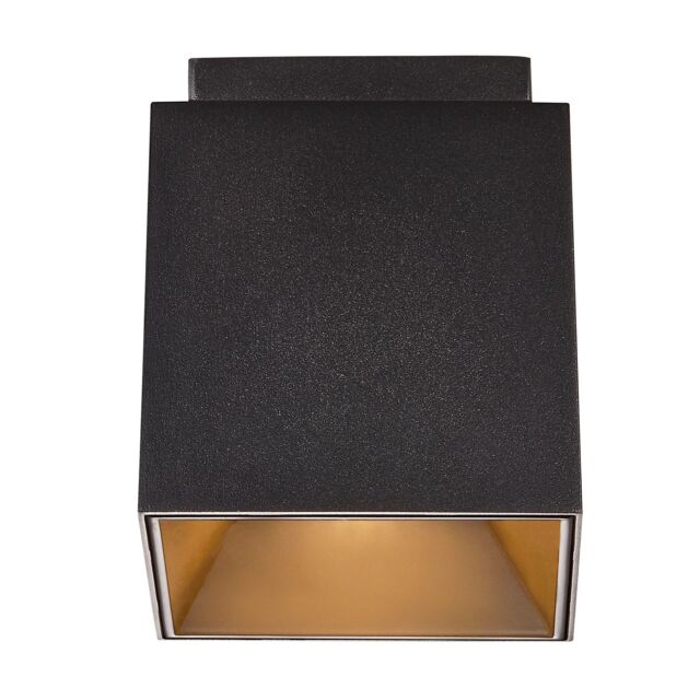 Nordlux Modern Indoor Spot Light Black Aluminium GU10 Gold Inner - Mains Powered, IP20 - image 1