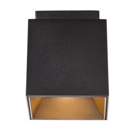 Nordlux Modern Indoor Spot Light Black Aluminium GU10 Gold Inner - Mains Powered, IP20 - thumbnail 1