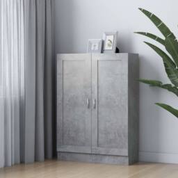 Berkfield Home Classic Book Cabinet Concrete Grey 82.5x30.5x115 cm Engineered Wood - thumbnail 2
