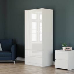 HD Designs Vida Designs Glinton 3 Piece Bedroom Set (2 Drawer Bedside Chest, 5 in White - thumbnail 6