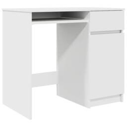 Berkfield Home Modern Desk White 86x49x76 cm Engineered Wood - Size: 86 x 49 x 76 cm - thumbnail 3