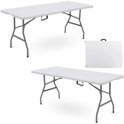 Havendro 6FT Heavy Duty Folding Trestle Table Camping Catering in White