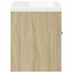Berkfield Home Durable 2 Piece Bathroom Furniture Set Sonoma Oak Engineered Wood in Light Brown - thumbnail 7