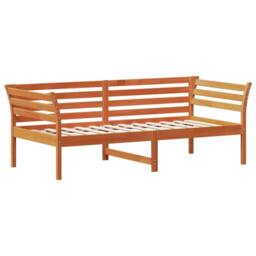 Berkfield Home Day Bed without Mattress Wax Brown 90x190 cm Single Solid Wood Pine - thumbnail 3