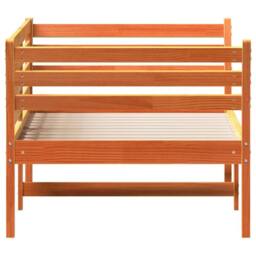 Berkfield Home Day Bed without Mattress Wax Brown 90x190 cm Single Solid Wood Pine - thumbnail 5