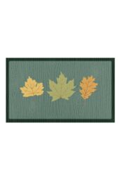 Artsy Mats Autumn Leaves on Green Indoor Outdoor Doormat (70 x 40cm) - Size: 40 cm x 70 cm - thumbnail 3