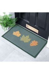 Artsy Mats Autumn Leaves on Green Indoor Outdoor Doormat (70 x 40cm) - Size: 40 cm x 70 cm - thumbnail 2