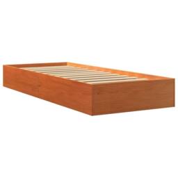 Berkfield Home Beautiful Bed Frame without Mattress Wax Brown 90x190 cm Single S - thumbnail 1