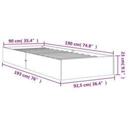 Berkfield Home Beautiful Bed Frame without Mattress Wax Brown 90x190 cm Single S - thumbnail 8