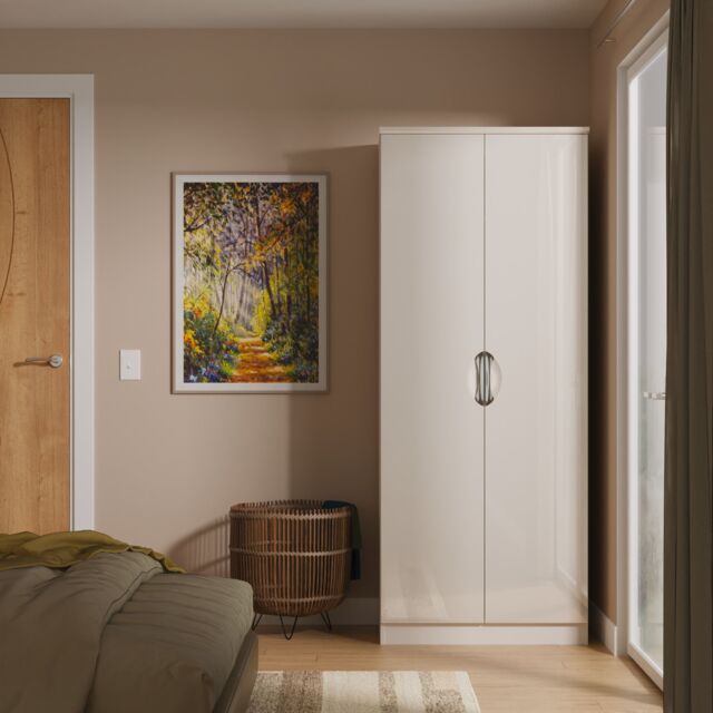 Ready Assembled 2 U Holborn 2 Door Wardrobe (Ready Assembled) in Taupe - Size: Large - image 1