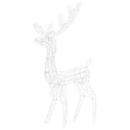 Berkfield Home Acrylic Reindeer Family Christmas Decoration 300 LED Cold White - thumbnail 6