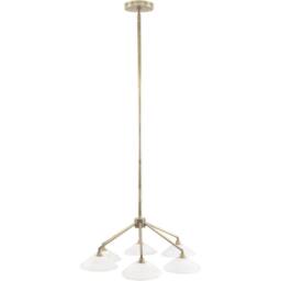 Libra Interiors Lucia 6 Light Chandelier in Gold - thumbnail 1