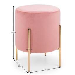 Cheshire Premium Harrogate Dressing Stool - Pink - thumbnail 4